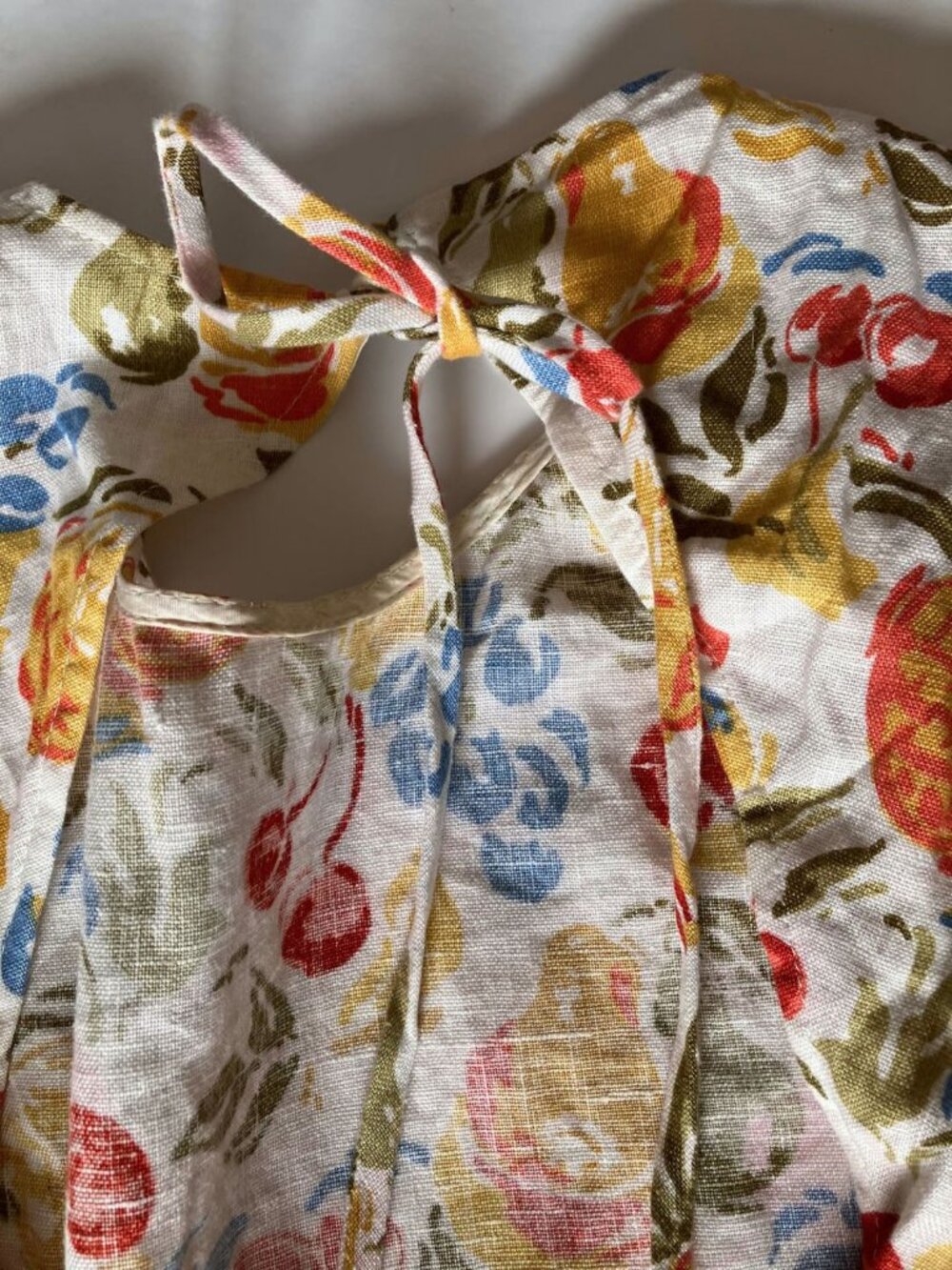 Reformation Anneliese Linen Midi Dress Fruit Cocktail Size 10 - Picture 9 of 10
